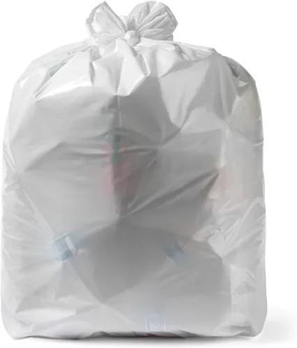 Miniatura 3 de Aluf Plastics Bolsas de basura de 45 galones, 40 x 46 pulgadas, color blanco (paquete de 100), para baño, hogar, oficina y basura ligera, rollos sin