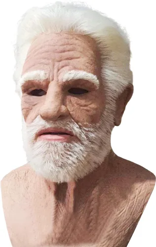 ALXOY GHDLM - Máscara realista de anciano, máscara de látex de hombre calvo, máscara realista para fiesta de Halloween, fiesta de cosplay (Q)
