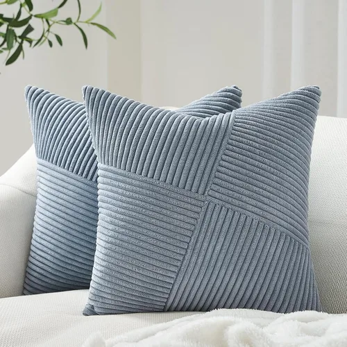 Miniatura 12 de Topfinel Juego de 2 fundas de almohada decorativas negras de 16 x 16 pulgadas para sofá, cama, decoración rústica estilo bohemio para el hogar
