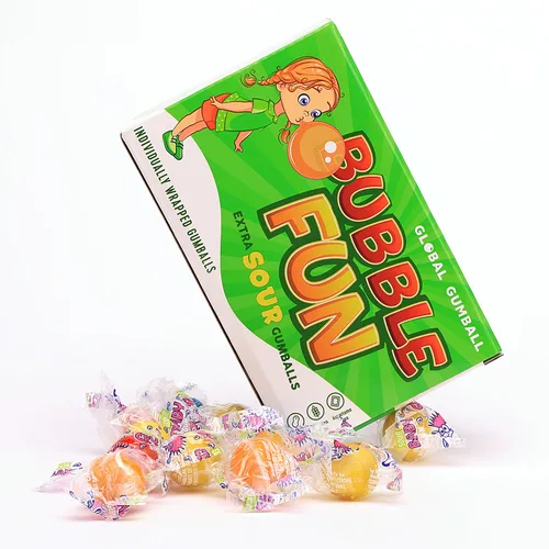 Miniatura 11 de Gumballs para niños, bolas de goma de mascar surtidas envueltas individualmente, caja de regalo de 8 onzas, goma de mascar para niños, bolas de goma