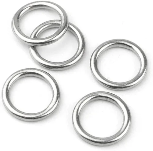 Miniatura 4 de 30 anillos redondos soldados de acero inoxidable soldados con autógena para cinturón de campamento, correas de perro, accesorios de equipaje