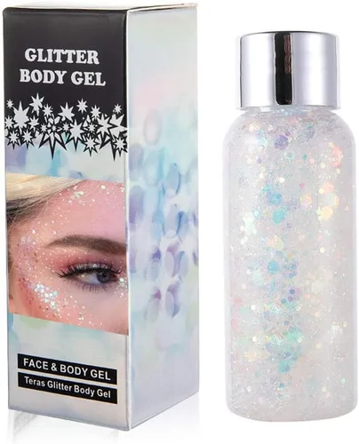 Miniatura 23 de Brillantina gruesa líquida con lentejuelas de sirena, para sombra de ojos, gel corporal, festival, cosmético para cara, uñas, maquillaje, de larga