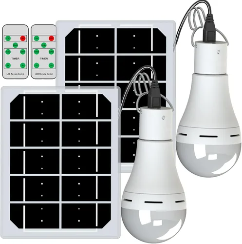 Miniatura 9 de Luz solar portátil con modo de encendido y apagado automático para interiores y Chieken Coop, luces LED solares para tienda de campaña