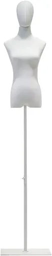 Miniatura 8 de Adjustable Female Dress Form Mannequin Torso 130-185cm for Clothing & Jewelry Display, Sewing, Detachable Arms, Head & Base - Small Size, Perfect