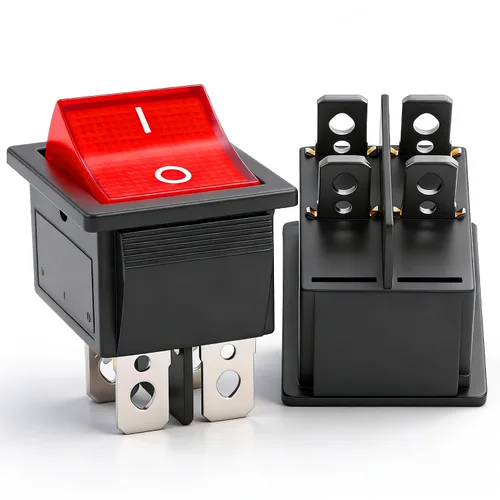 Miniatura 12 de Twidec Interruptor basculante de 3 pines 3 posiciones ON/OFF/ON AC 6A/125V 10A/250V SPDT Coche Barco Negro Interruptor basculante palanca KCD1-5-103
