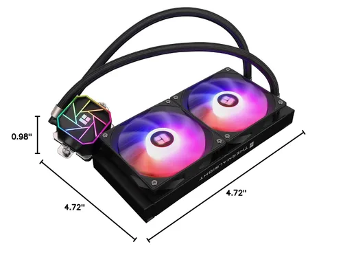 Miniatura 10 de Thermalright Aqua Elite 240 V3 - Enfriador líquido de CPU, tamaño de fila de enfriamiento de 240, 2 ventiladores PWM de 4.724 in, rodamientos S-FDB