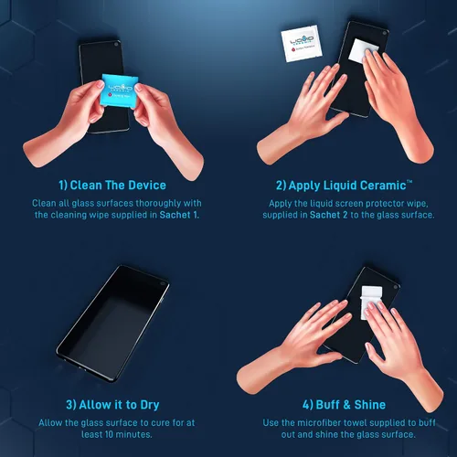 Miniatura 4 de LIQUID CERAMIC Protector de pantalla de vidrio con cobertura de $400 Resistente a arañazos y roturas, nanoprotección para todos los teléfonos