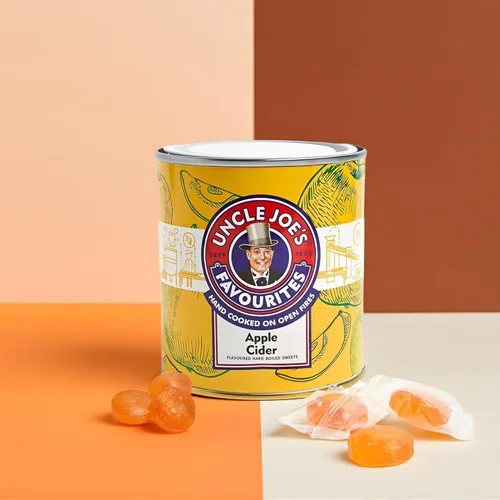Miniatura 4 de Uncle Joe's Caramelo duro de sidra de manzana, lata de 4.23 onzas (paquete de 2) – Dulces hervidos envueltos individualmente Lata de regalo