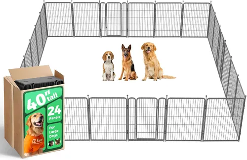 Miniatura 8 de FXW Aster - Corralito para perros diseñado para patio, 32 pulgadas, 16 paneles