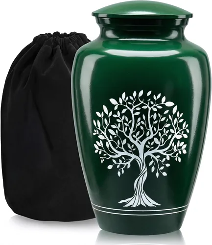 Miniatura 12 de Urna hecha a mano para cenizas humanas, grandes urnas decorativas de cremación, urna funeraria conmemorativa para hombres y mujeres adultos