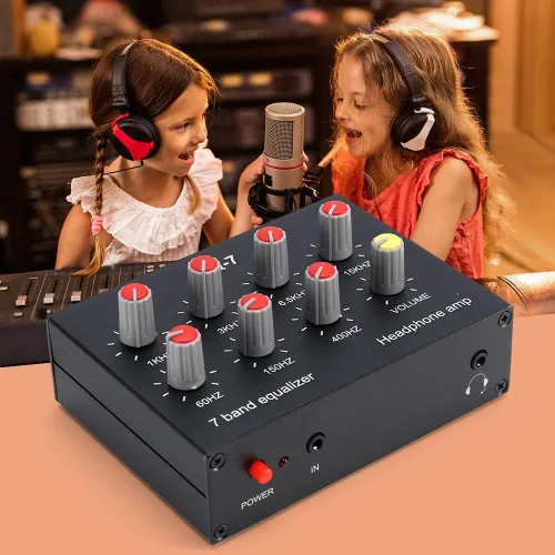 Miniatura 2 de EQ-7 Amplificador de auriculares de audio para automóvil Ecualizador de ecualizador de 7 bandas Ecualizador de audio de 2 canales Ecualizador