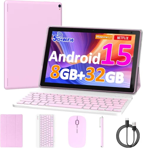 Miniatura 10 de Tablet Android 15 de 10 pulgadas, 8GB RAM 32GB ROM Potente CPU de cuatro núcleos, pantalla de resolución 1280* 800 Tablet PC, cámara de 8MP