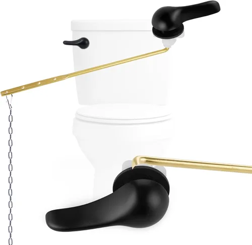 Miniatura 9 de Hygie Rinse Kit de repuesto de mango de inodoro de metal, ajuste frontal universal, palanca de inodoro compatible con estándar americano/Glacier