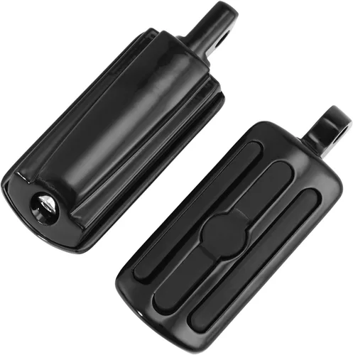 Miniatura 7 de TCMT 10 mm Estribos para motocicletas Compatibles con Harley Street Glide Road King Montura macho (Estribos estilo A, negro)