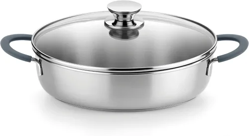 Miniatura 10 de BRA COOKWARE Master - Sartén profesional de 9.5 pulgadas, sartén de acero inoxidable, compatible con todas las estufas, sartén de inducción