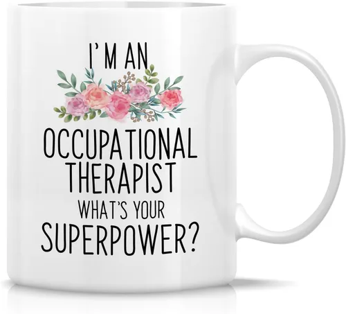 Retreez Taza divertida para terapeuta ocupacional, regalo de terapia ocupacional, graduación, estudiante, taza de café de cerámica de 11 onzas,