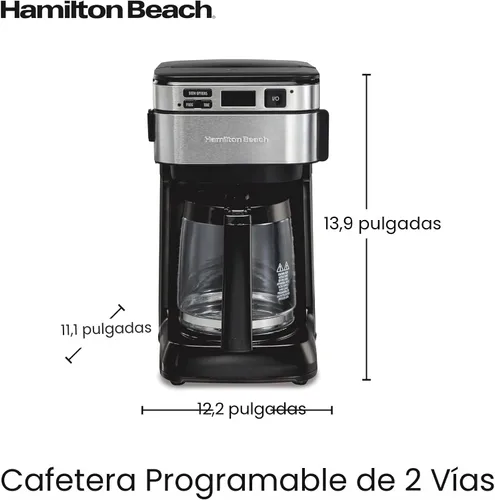 Miniatura 8 de Hamilton Beach Cafetera programable de 12 tazas, Cafetera de filtro FrontFill