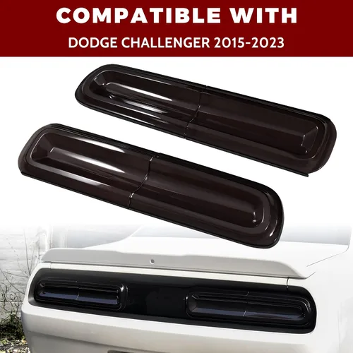 Miniatura 2 de Cubierta de luz trasera para Dodge Challenger 2015-2023, cubiertas de lámpara de luz trasera, decoración para accesorios Dodge Challenger 2015-2023