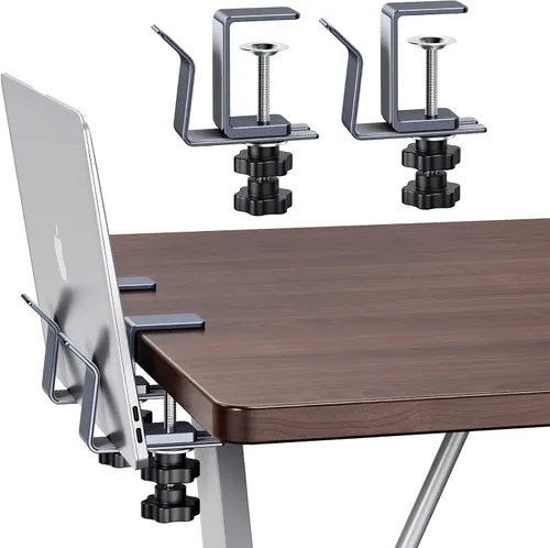 Soporte vertical para laptop, diseño de diapositiva de aluminio, soporte ajustable para computadora portátil para el lado del escritorio, se adapta