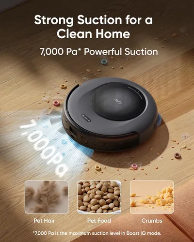Miniatura 4 de eufy (Como Nuevo) Robot Aspirador Omni C20, Combo de Robot Aspirador y Mopa, Autovaciado, Lavado y Secado Automático de Mopa para Limpieza Sin