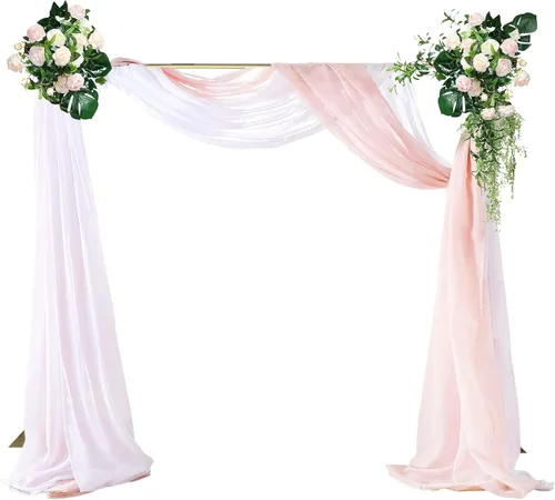 Miniatura 5 de CNCEST Kit de soporte para telón de fondo con base de acero, 10 x 10 pies, 10 x 20 pies, sistema de soporte de fondo de boda resistente, soporte