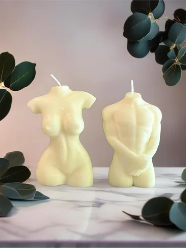 Miniatura 7 de Women&Man Body Shaped Candles 2 pcs, Torso Candle, Naked Body Candles, Man Body Candle, Woman Body Candle, Handmade Soy Wax Candle