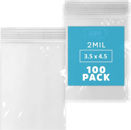 Miniatura 35 de GPI - Bolsas con cremallera de 2 x 6 pulgadas, 1000 unidades, 2 mil, bolsas de plástico transparente con cierre de cremallera, con cierre de cierre