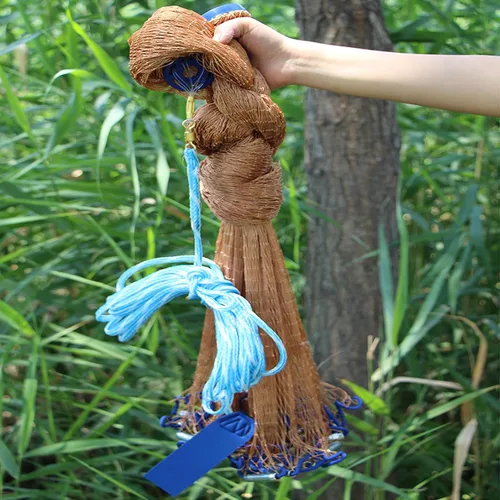 Miniatura 3 de Redes de pesca, líneas de neumáticos, hecha a mano, red de tiro para agua salada, ideal para pesca de 4 pies a 12 pies (radio), red de fundición