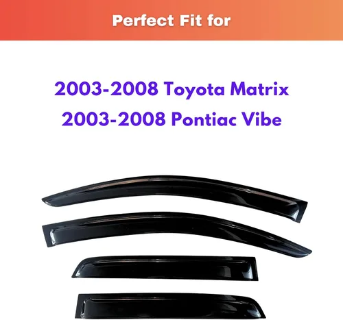 Miniatura 203 de KPY Visor de ventana compatible con Kia Soul 2009-2013, Protector contra lluvia de 4 unidades, deflectores de ventilación de ventana lateral
