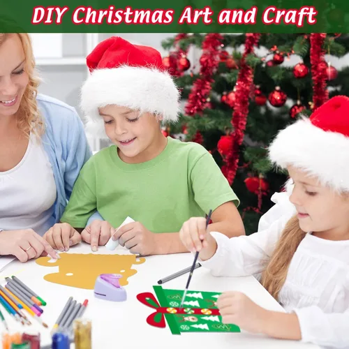 Miniatura 4 de Civaner 24 Kits de Manualidades de Navidad para Niños Adornos de Árbol Colgantes Arte y Manualidades Proyecto DIY Kit de Manualidades Casa
