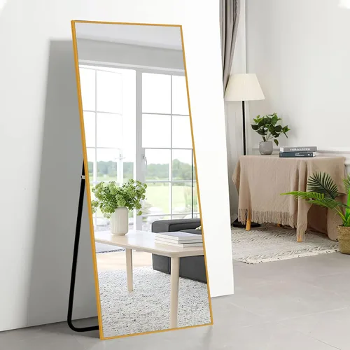 Miniatura 2 de Natsukage - Espejo de cuerpo completo para colgar en la pared o apoyarse contra la pared, espejo de tocador con marco de aleación de aluminio