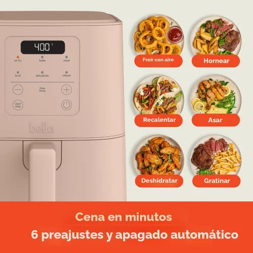 Miniatura 5 de bella Freidora de Aire Delgada de 4 Cuartos, Utensilios de Cocina que Se Adaptan a Cualquier Lugar™, Revestimiento Antiadherente de Cerámica