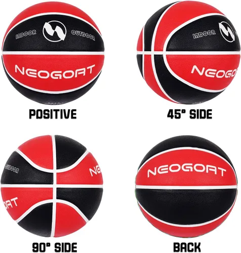 Miniatura 6 de Pelota de baloncesto para niños y jóvenes tamaño 4/5 25.5/27.5", Pelota de baloncesto de goma gruesa y duradera de alto rebote NEOGOAT tamaño 4/5