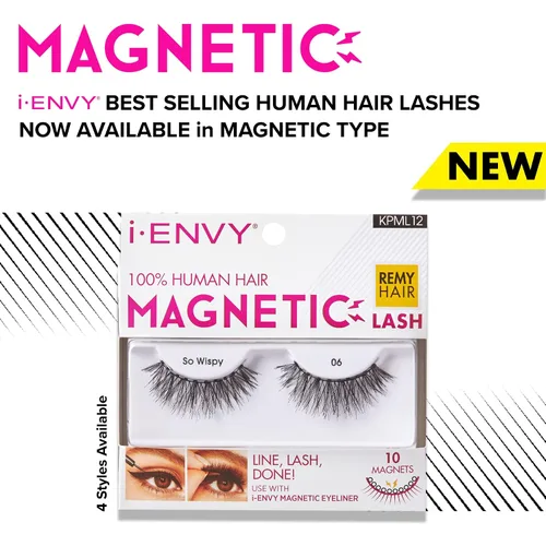 Miniatura 3 de i•ENVY Pestañas magnéticas de cabello humano de doble fuerza, reutilizables, fáciles de aplicar, pestañas postizas para uso diario Cabello humano #12