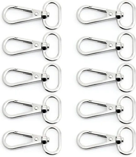 Miniatura 28 de CRAFTMEMORE Broches giratorios con cierre de langosta para puerta de presión, clips de moda, FS10, paquete de 10 unidades (metal, 1-1/2 pulgadas)