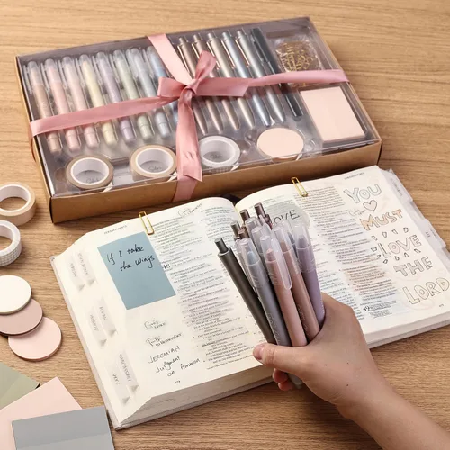 Miniatura 8 de Mr. Pen- Conjunto de diario bíblico (colección Selah) Complete Faith Journaling Kit with Highlighters, Pens, Sticky Notes, Tabs, Washi Tape &