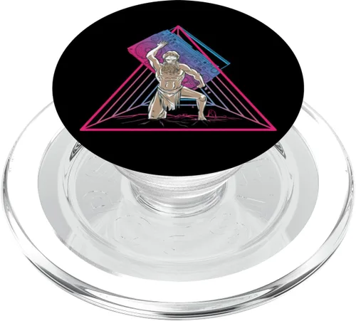 Miniatura 7 de Ghettoblaster God Aesthetic Geometry Synthwave Vaporwave PopSockets Adhesive PopGrip