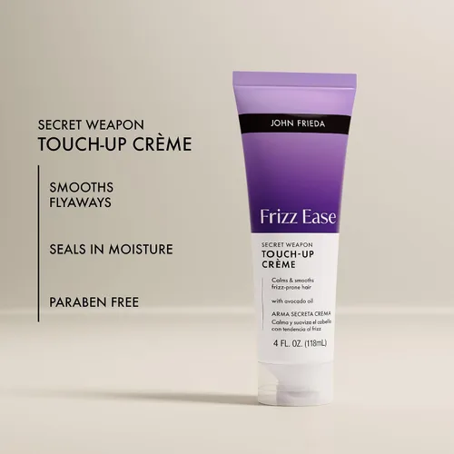 Miniatura 4 de John Frieda Frizz Ease Secret Weapon - Crema de retoque para cabello encrespado, crema suavizante antiencrespamiento con aceite de aguacate, 4 onzas