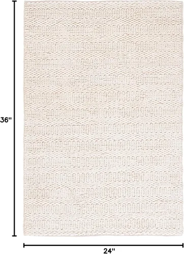Miniatura 2 de SAFAVIEH Natural Fiber Collection - Alfombra decorativa de 2 x 3 pies, color lejía, yute hecho a mano, diseño trenzado tejido, ideal para entrada