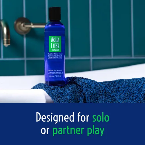 Miniatura 4 de Aqua Lube Natural 4 onzas líquidas, gel más grueso, lubricante personal, fórmula no pegajosa a base de agua, apto para juguetes, suave, de larga