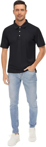 Miniatura 7 de CRYSULLY Camisa táctica de golf de manga corta para hombre, con botones, estilo militar