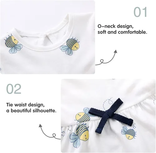 Miniatura 145 de pureborn Vestido de bebé niña 0-24 meses