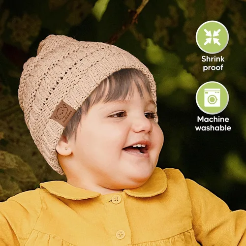 Miniatura 60 de KeaBabies 3-Pack Baby Beanies for Boys, Girls - Stretchy Knit Baby Hats, Cute Newborn
