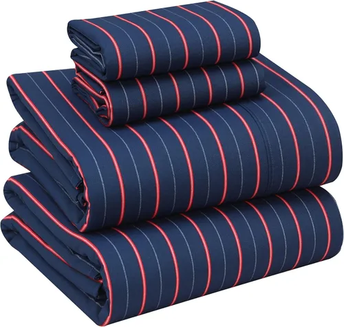 Miniatura 77 de RUVANTI Juego de sábanas divididas tamaño King de 100 % algodón para cama ajustable, 5 piezas, ropa de cama de tejido de percal suave y Guisante