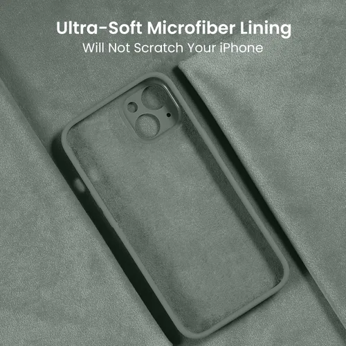 Miniatura 5 de FireNova Funda diseñada para iPhone 13, funda de silicona mejorada [protección de cámara], forro interior de microfibra antiarañazos, 6.1 pulgadas