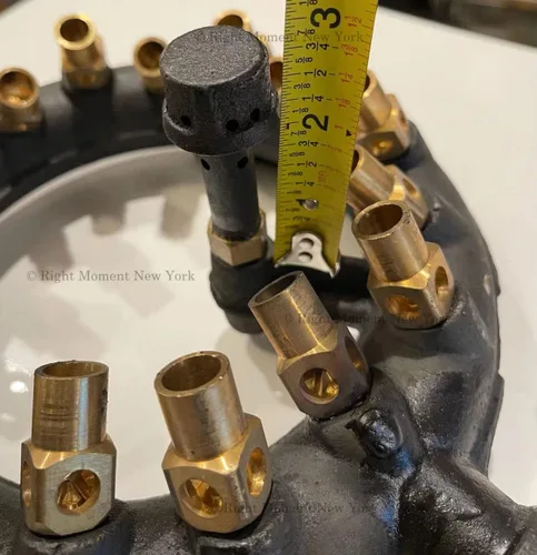 Miniatura 5 de Quemador de chorro de 16 puntas con tapa de hierro (gas propano) para Wok comercial Rango -128,000 BTU