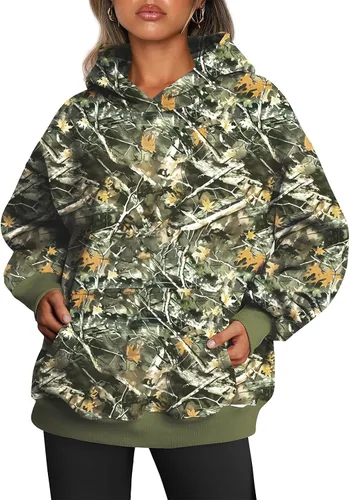 Miniatura 168 de Trendy Queen - Sudaderas extragrandes con capucha para mujer, suéteres de manga larga, sin botones, de vellón, de otoño, ropa de invierno