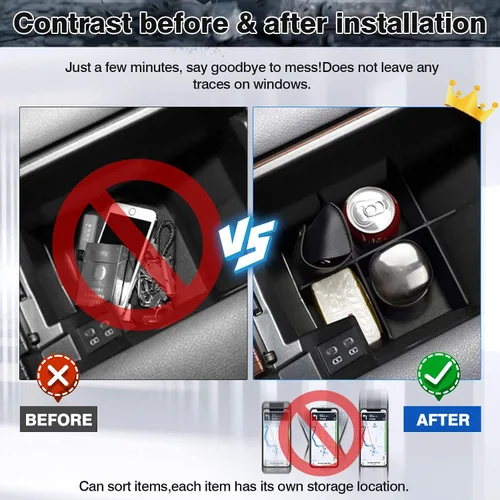 Miniatura 6 de Karltys Organizador de consola central para 2021-2026 Toyota Sienna, divisor de consola central, caja divisora de apoyabrazos, bandeja, accesorios