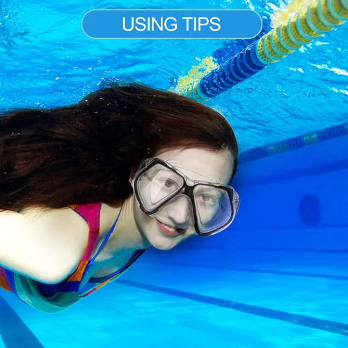 Miniatura 5 de Weewooday 2 gafas de natación para adultos con cubierta para la nariz, antiempañamiento, máscara de buceo, visión amplia, sin borrosidad, vidrio