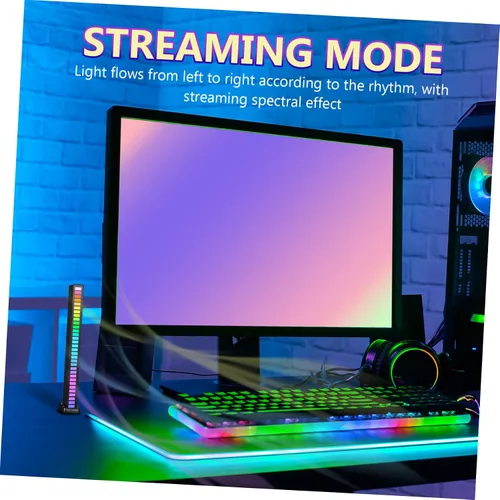 Miniatura 7 de DOITOOL 2 unids lámpara de sonido reactiva luces ambientales barras Led s RGB barras TV ambiente ing tiras tiras RGB s acrílico control de voz